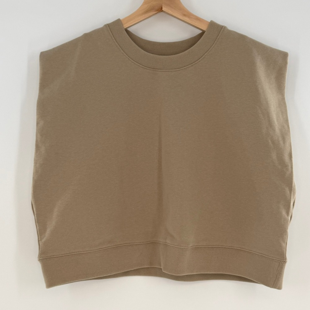 Anthropologie BA Sleeveless Sweatshirt Stone Size Medium